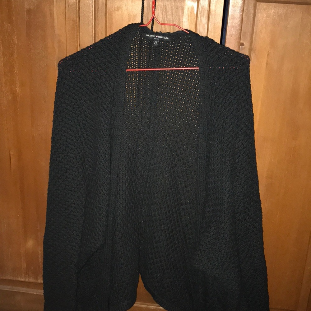 black cardigan from brandy melville